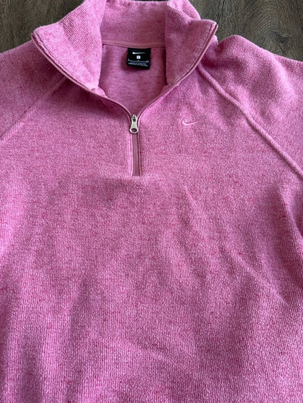 Nike Women's Heather Pink Half-Zip Turtleneck Sweater Women’s size small